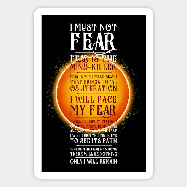 Litany Against Fear v3 Magnet by VanHand